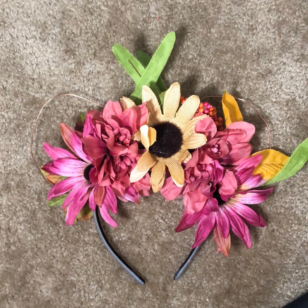spring floral wire mouse ears